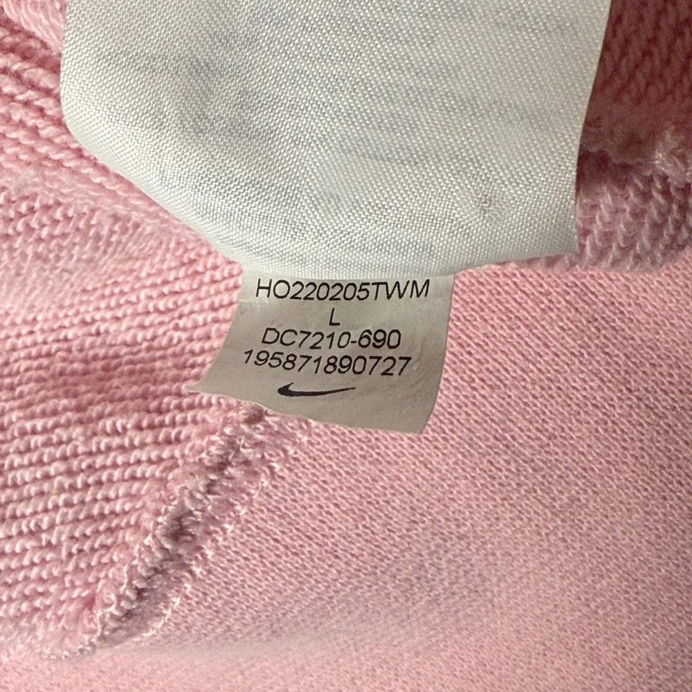 Nike Kids Big-Kids Pink Cropped Club Fleece‎ Hoodie L DC7210-690